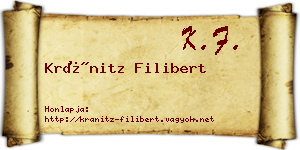 Kránitz Filibert névjegykártya